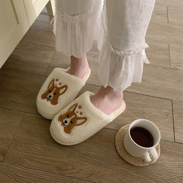 Warm Corgi Slippers